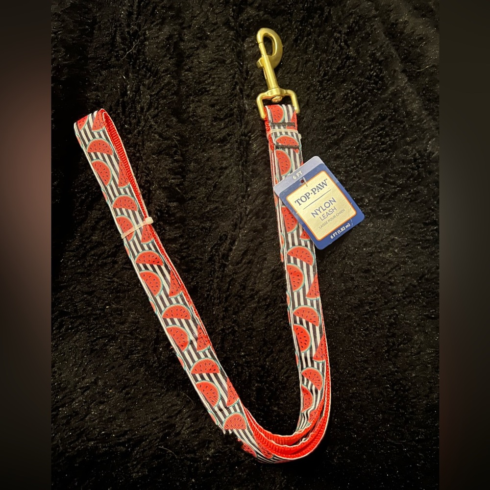 Top Paw Watermelon Leash 1IN x 6FT
